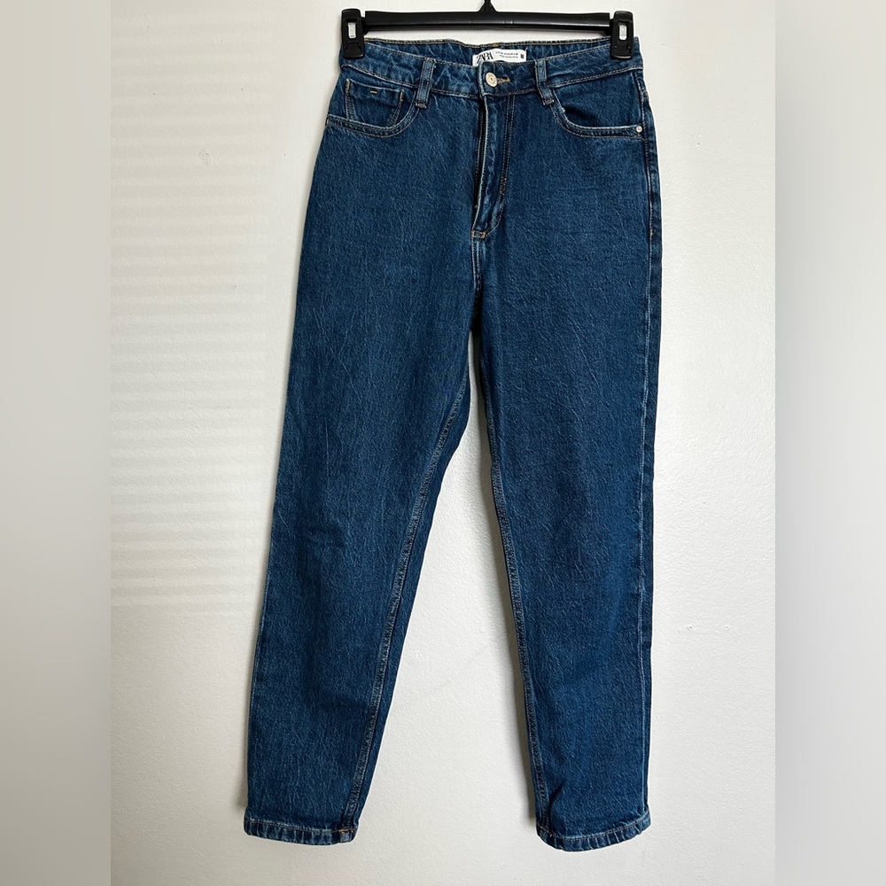 ZARA Woman High-Rise Classic Blue Denim Jeans Size 6 (28) - Picture 2 of 15